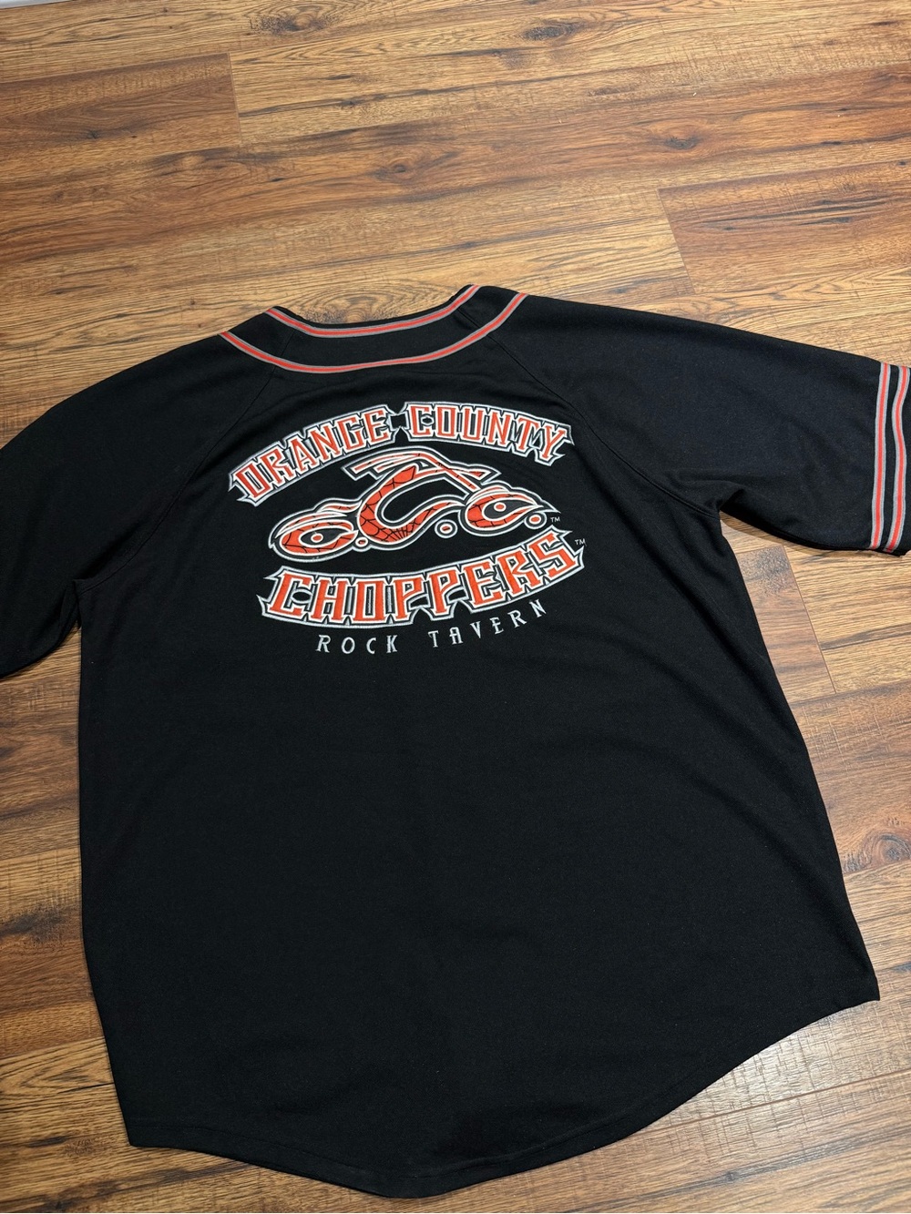 Vintage Orange County Choppers 90’s Embroidered Big Logo Button Up Jersey